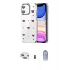 MARSİLYAN™- iPhone 11 Kılıf Yörünge Form - Siyah Joko Magic 5D Cam + Pers Alüminyum Kamera Lens - YL