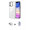 MARSİLYAN™- iPhone 11 Kılıf Yörünge Form - Siyah Joko Magic 5D Cam + Pers Alüminyum Kamera Lens - YL