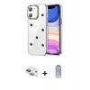 MARSİLYAN™- iPhone 11 Kılıf Yörünge Form - Siyah Joko Magic 5D Cam + Pers Alüminyum Kamera Lens - YL