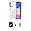 MARSİLYAN™- iPhone 11 Kılıf Yörünge Form - Siyah Joko Magic 5D Cam + PVD Metal Kamera Lens - TU
