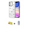 MARSİLYAN™- iPhone 11 Kılıf Yörünge Form - Siyah Joko Magic 5D Cam + Rainbow Kamera Lens Koruma Cam - KI