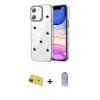 MARSİLYAN™- iPhone 11 Kılıf Yörünge Form - Siyah Joko Magic 5D Cam + Rainbow Kamera Lens Koruma Cam - KI