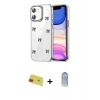 MARSİLYAN™- iPhone 11 Kılıf Yörünge Form - Siyah Joko Magic 5D Cam + Rainbow Kamera Lens Koruma Cam - KI