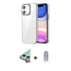 MARSİLYAN™- iPhone 11 Kılıf Yörünge Form - Siyah Joko Magic 5D Cam + Raze Metal Kamera Lens - KI