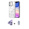 MARSİLYAN™- iPhone 11 Kılıf Yörünge Form - Siyah Joko Magic 5D Cam + Raze Metal Kamera Lens - MR