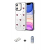 MARSİLYAN™- iPhone 11 Kılıf Yörünge Form - Siyah Joko Magic 5D Cam + Renkli Kamera Lens Koruma Cam - PE