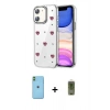 MARSİLYAN™- iPhone 11 Kılıf Yörünge Form - Siyah Joko Magic 5D Hayalet Cam + Neon Fosforlu Kamera Lens - YL