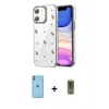 MARSİLYAN™- iPhone 11 Kılıf Yörünge Form - Siyah Joko Magic 5D Hayalet Cam + Neon Fosforlu Kamera Lens - YL