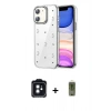 MARSİLYAN™- iPhone 11 Kılıf Yörünge Form - Siyah Joko Magic 5D Hayalet Cam + PVD Metal Kamera Lens - SH