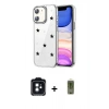 MARSİLYAN™- iPhone 11 Kılıf Yörünge Form - Siyah Joko Magic 5D Hayalet Cam + PVD Metal Kamera Lens - SH