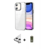 MARSİLYAN™- iPhone 11 Kılıf Yörünge Form - Siyah Joko Magic 5D Hayalet Cam + Raze Metal Kamera Lens - GS