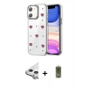 MARSİLYAN™- iPhone 11 Kılıf Yörünge Form - Siyah Joko Magic 5D Hayalet Cam + Raze Metal Kamera Lens - GS