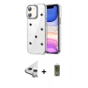 MARSİLYAN™- iPhone 11 Kılıf Yörünge Form - Siyah Joko Magic 5D Hayalet Cam + Raze Metal Kamera Lens - GS