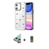 MARSİLYAN™- iPhone 11 Kılıf Yörünge Form - Siyah Joko Magic 5D Hayalet Cam + Raze Metal Kamera Lens - KI