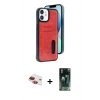 MARSİLYAN™- iPhone 11 Kılıf Yörünge Işık Serisi - Şeffaf 360 Full Body Arka Koruyucu + Pers Alüminyum Kamera Lens - KI
