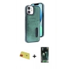 MARSİLYAN™- iPhone 11 Kılıf Yörünge Işık Serisi - Şeffaf 360 Full Body Arka Koruyucu + Rainbow Kamera Lens Koruma Cam - KI