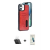 MARSİLYAN™- iPhone 11 Kılıf Yörünge Işık Serisi - Şeffaf Pasifik Cam Ekran Koruyucu + Kamera Lens Koruma Cam - SF