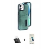 MARSİLYAN™- iPhone 11 Kılıf Yörünge Işık Serisi - Şeffaf Pasifik Cam Ekran Koruyucu + Kamera Lens Koruma Cam - SF
