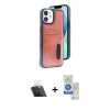 MARSİLYAN™- iPhone 11 Kılıf Yörünge Işık Serisi - Şeffaf Royal Nano Ekran Koruyucu + Kamera Lens Koruma Cam - SF