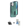 MARSİLYAN™- iPhone 11 Kılıf Yörünge Işık Serisi - Şeffaf Royal Nano Ekran Koruyucu + Kamera Lens Koruma Cam - SF