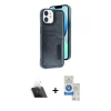 MARSİLYAN™- iPhone 11 Kılıf Yörünge Işık Serisi - Şeffaf Royal Nano Ekran Koruyucu + Kamera Lens Koruma Cam - SF