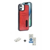 MARSİLYAN™- iPhone 11 Kılıf Yörünge Işık Serisi - Şeffaf Royal Nano Ekran Koruyucu + Renkli Kamera Lens Koruma Cam - SI