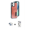 MARSİLYAN™- iPhone 11 Kılıf Yörünge Işık Serisi - Şeffaf Uv Polymer Nano Ekran Koruyucu + Pers Alüminyum Kamera Lens - GI