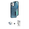 MARSİLYAN™- iPhone 11 Kılıf Yörünge Işık Serisi - Şeffaf Uv Polymer Nano Ekran Koruyucu + Pers Alüminyum Kamera Lens - GI