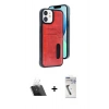 MARSİLYAN™- iPhone 11 Kılıf Yörünge Işık Serisi - Şeffaf Uv Polymer Nano Ekran Koruyucu + Kamera Lens Koruma Cam - SF