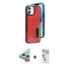 MARSİLYAN™- iPhone 11 Kılıf Yörünge Işık Serisi - Şeffaf Uv Polymer Nano Ekran Koruyucu + Raze Metal Kamera Lens - KI