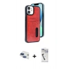 MARSİLYAN™- iPhone 11 Kılıf Yörünge Işık Serisi - Şeffaf Uv Polymer Nano Ekran Koruyucu + Pers Alüminyum Kamera Lens - LT