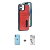 MARSİLYAN™- iPhone 11 Kılıf Yörünge Işık Serisi - Şeffaf Uv Polymer Nano Ekran Koruyucu + Neon Fosforlu Kamera Lens - MI