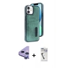 MARSİLYAN™- iPhone 11 Kılıf Yörünge Işık Serisi - Şeffaf Uv Polymer Nano Ekran Koruyucu + Raze Metal Kamera Lens - MR