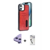 MARSİLYAN™- iPhone 11 Kılıf Yörünge Işık Serisi - Şeffaf Uv Polymer Nano Ekran Koruyucu + Raze Metal Kamera Lens - MR