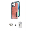 MARSİLYAN™- iPhone 11 Kılıf Yörünge Işık Serisi - Şeffaf Uv Polymer Nano Ekran Koruyucu + Pers Alüminyum Kamera Lens - GD