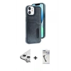 MARSİLYAN™- iPhone 11 Kılıf Yörünge Işık Serisi - Şeffaf Uv Polymer Nano Ekran Koruyucu + Raze Metal Kamera Lens - GS