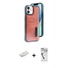 MARSİLYAN™- iPhone 11 Kılıf Yörünge Işık Serisi - Şeffaf Uv Polymer Nano Ekran Koruyucu + Renkli Kamera Lens Koruma Cam - YL