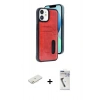MARSİLYAN™- iPhone 11 Kılıf Yörünge Işık Serisi - Şeffaf Uv Polymer Nano Ekran Koruyucu + Renkli Kamera Lens Koruma Cam - TU
