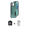 MARSİLYAN™- iPhone 11 Kılıf Yörünge Işık Serisi - Şeffaf Uv Polymer Nano Ekran Koruyucu + PVD Metal Kamera Lens - YL