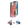 MARSİLYAN™- iPhone 11 Kılıf Yörünge Işık Serisi - Siyah 3D Antistatik Cam Ekran Koruyucu + Raze Metal Kamera Lens - SH