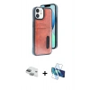 MARSİLYAN™- iPhone 11 Kılıf Yörünge Işık Serisi - Siyah 3D Antistatik Seramik Nano Ekran Koruyucu + Pers Alüminyum Kamera Lens - YL