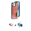 MARSİLYAN™- iPhone 11 Kılıf Yörünge Işık Serisi - Siyah 3D Antistatik Seramik Nano Ekran Koruyucu + Pers Alüminyum Kamera Lens - KI