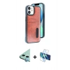 MARSİLYAN™- iPhone 11 Kılıf Yörünge Işık Serisi - Siyah 3D Antistatik Seramik Nano Ekran Koruyucu + Raze Metal Kamera Lens - MI