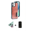 MARSİLYAN™- iPhone 11 Kılıf Yörünge Işık Serisi - Siyah 6D Antistatik Mat Seramik Hayalet Nano Ekran Koruyucu + Raze Metal Kamera Lens - KI