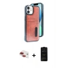 MARSİLYAN™- iPhone 11 Kılıf Yörünge Işık Serisi - Siyah 6D Antistatik Mat Seramik Hayalet Nano Ekran Koruyucu + Pers Alüminyum Kamera Lens - KI