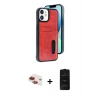 MARSİLYAN™- iPhone 11 Kılıf Yörünge Işık Serisi - Siyah 6D Antistatik Mat Seramik Hayalet Nano Ekran Koruyucu + Pers Alüminyum Kamera Lens - KI