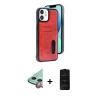 MARSİLYAN™- iPhone 11 Kılıf Yörünge Işık Serisi - Siyah 6D Antistatik Mat Seramik Hayalet Nano Ekran Koruyucu + Raze Metal Kamera Lens - KI