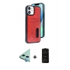 MARSİLYAN™- iPhone 11 Kılıf Yörünge Işık Serisi - Siyah 6D Antistatik Mat Seramik Hayalet Nano Ekran Koruyucu + Raze Metal Kamera Lens - MI