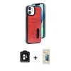 MARSİLYAN™- iPhone 11 Kılıf Yörünge Işık Serisi - Siyah 6D Mat Seramik Hayalet Nano Ekran Koruyucu + PVD Metal Kamera Lens - YL