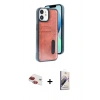 MARSİLYAN™- iPhone 11 Kılıf Yörünge Işık Serisi - Siyah Bilvis 3D Mat Cam Ekran Koruyucu + Pers Alüminyum Kamera Lens - KI
